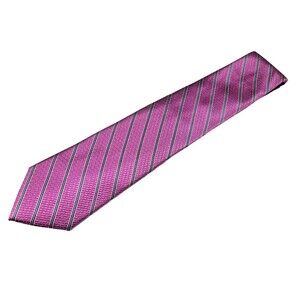 Jos. A. Bank Reserve Collection 100% Silk Men's Tie-Pink/Purple Diagonal Stripe